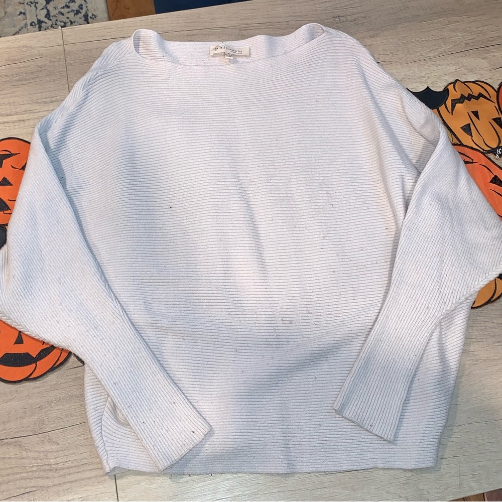 Philosophy tan sweater